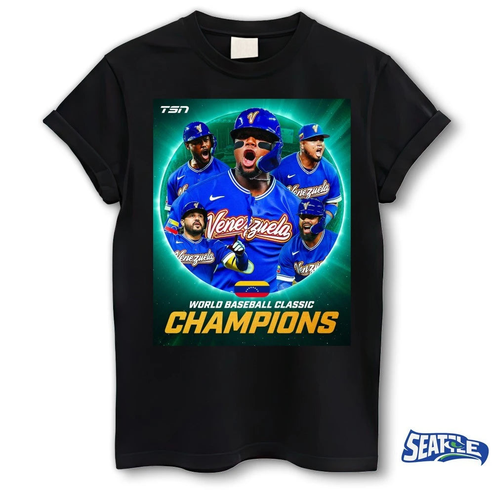 Official Team Venezuela 2026 World Baseball Classic Champions TSN Poster t-shirt
