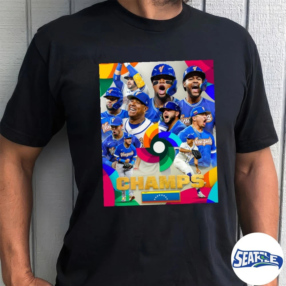 Official Team Venezuela Wins The 2026 World Baseball Classic Poster t-shirt