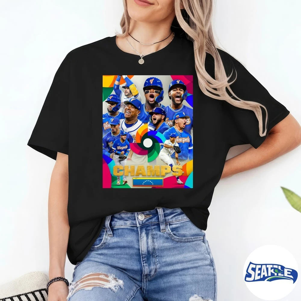 Official Team Venezuela Wins The 2026 World Baseball Classic Poster t-shirt