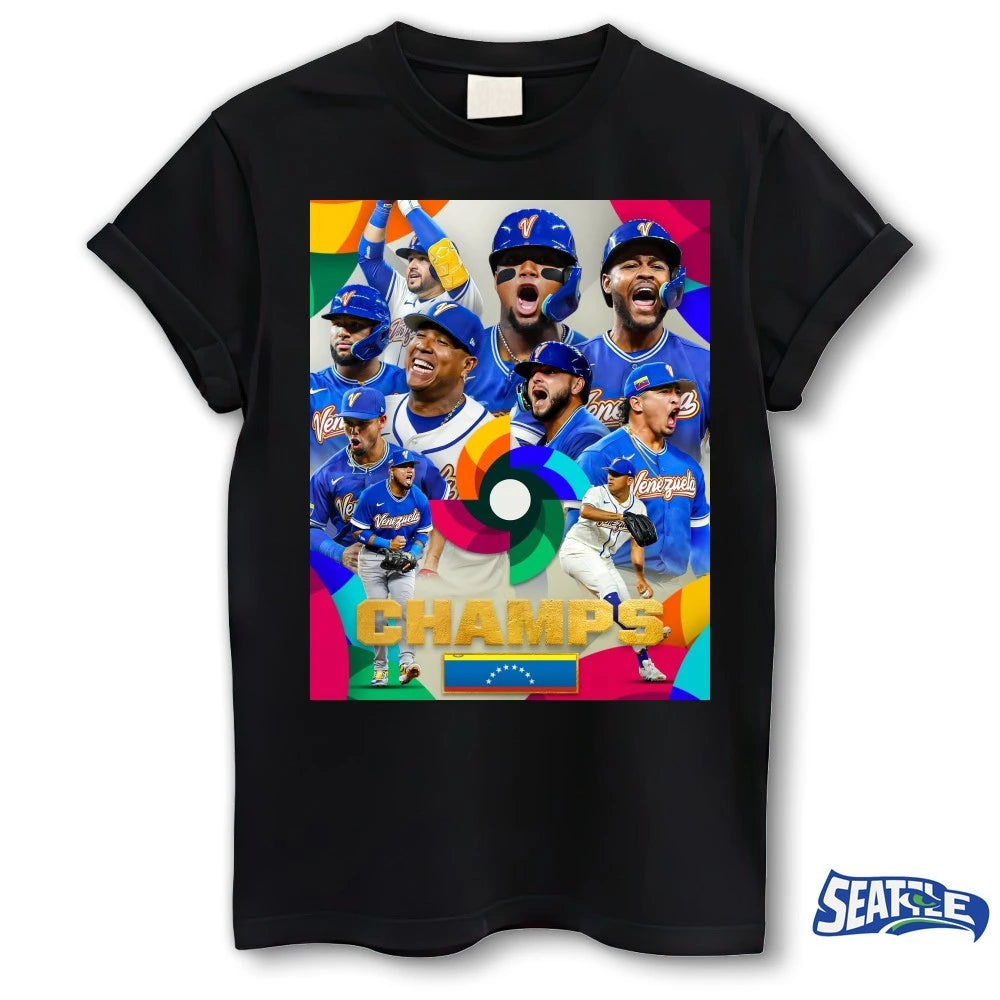 Official Team Venezuela Wins The 2026 World Baseball Classic Poster t-shirt