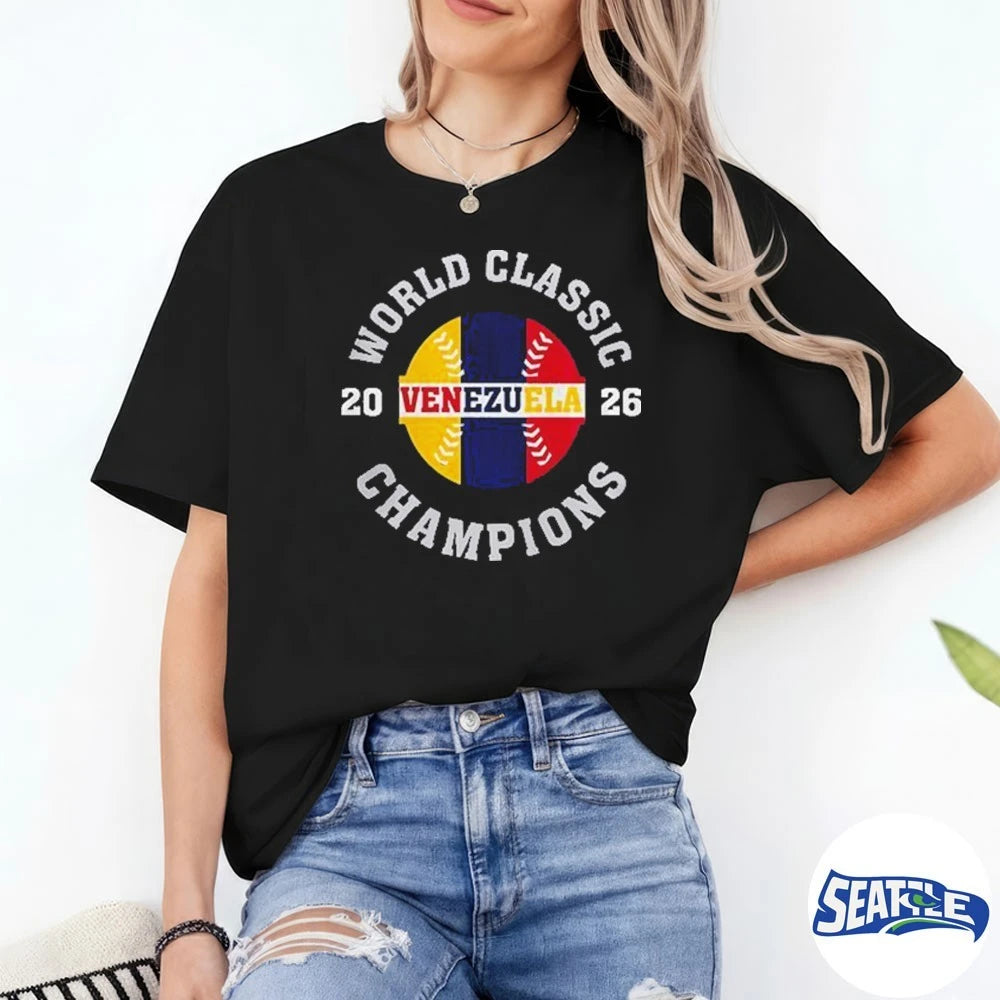 Official Team Venezuela World Baseball Classic 2026 Champions t-shirt