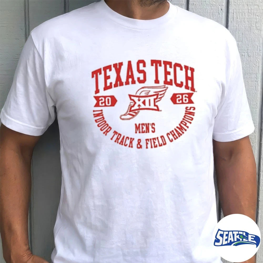 Official Texas Tech Red Raiders Big 12 2026 Men’s Indoor Track &amp; Field Champions t-shirt
