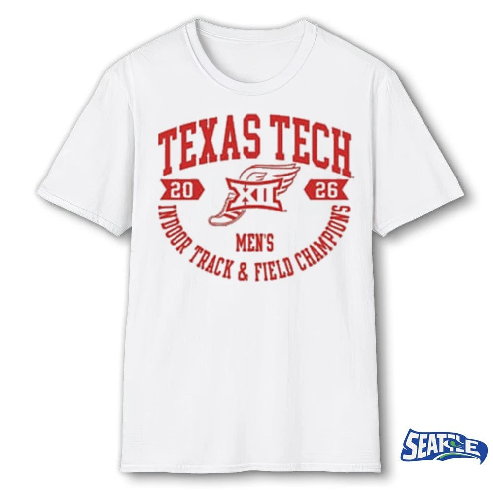 Official Texas Tech Red Raiders Big 12 2026 Men’s Indoor Track &amp; Field Champions t-shirt