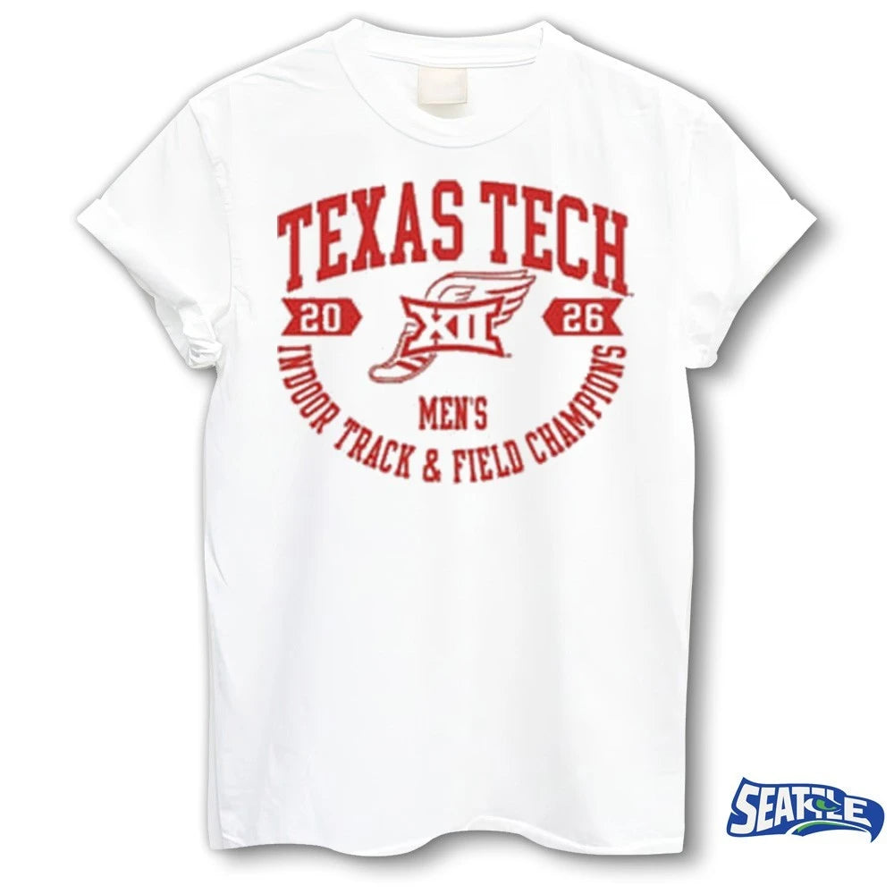 Official Texas Tech Red Raiders Big 12 2026 Men’s Indoor Track &amp; Field Champions t-shirt