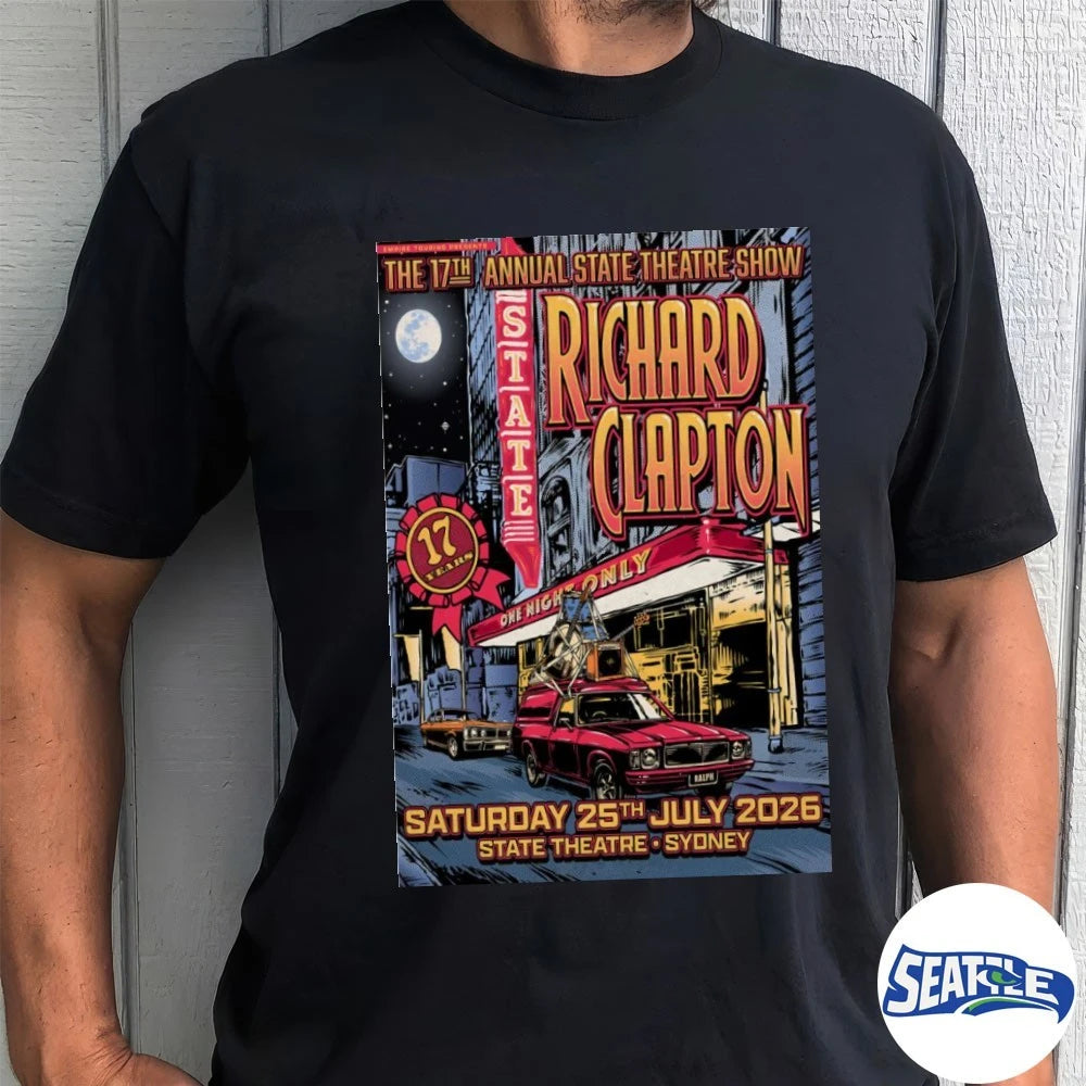 Official The 17th Annual State Theatre Show Richard Clapton Sydney AUS July 25 2026 Poster t-shirt