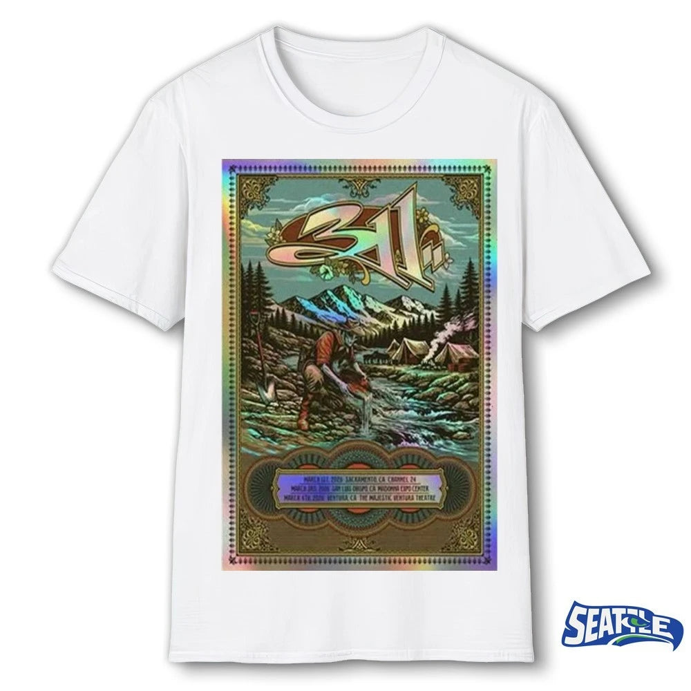 Official The 311 March 1 2026 Sacramento CA Poster t-shirt