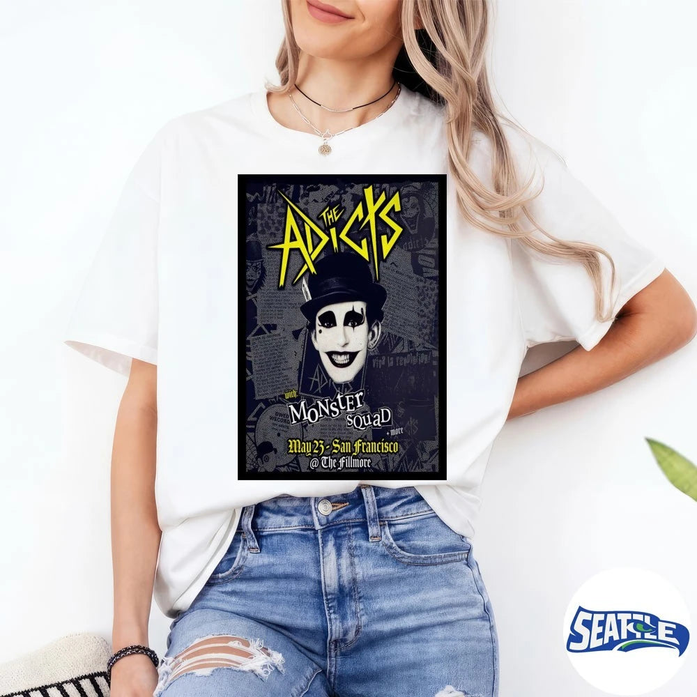Official The Adicts San Francisco CA The Fillmore May 23 2026 Poster t-shirt
