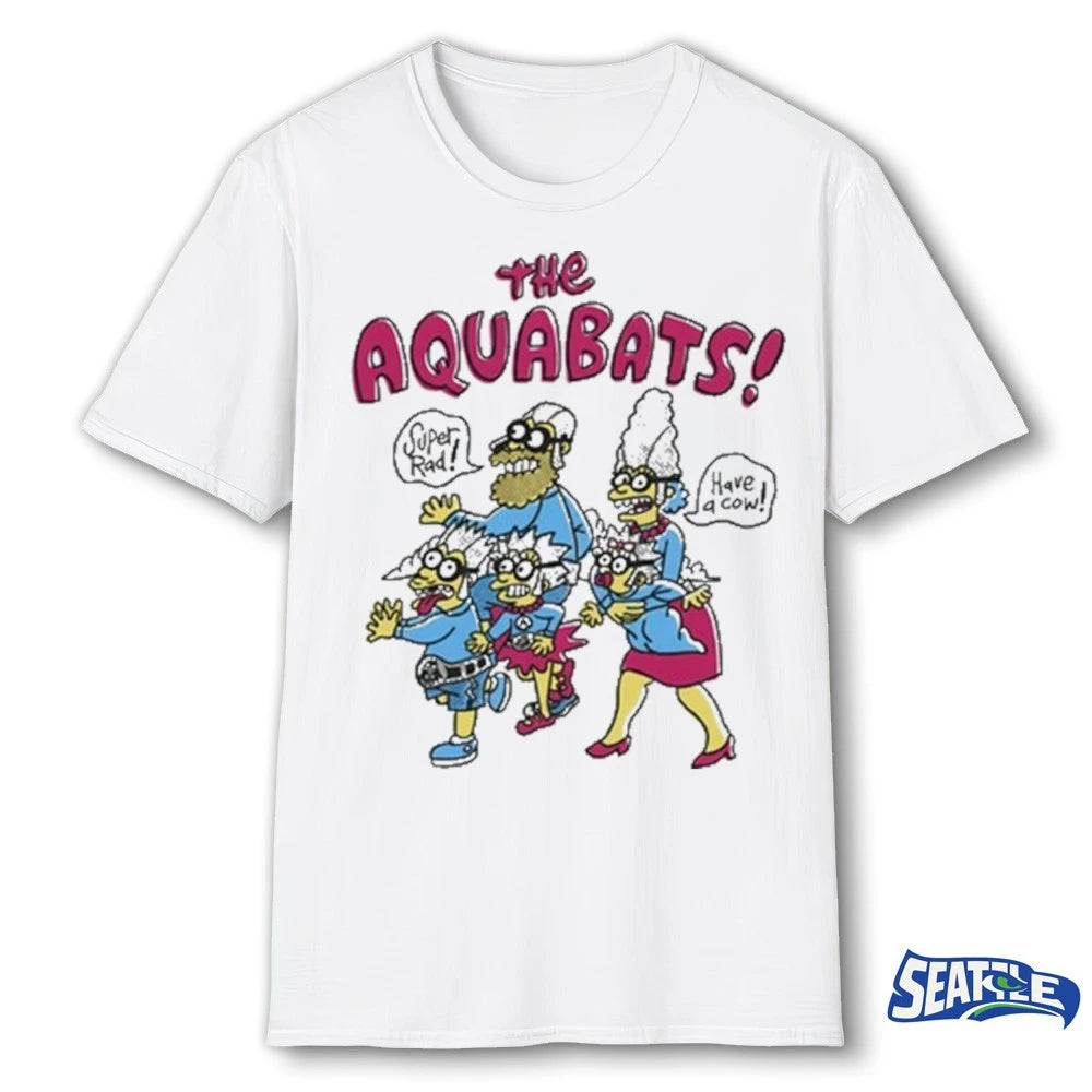 Official The Aquabats Super Rad Have A Cow Happy Family Simpson t-shirt