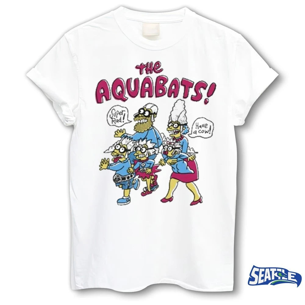 Official The Aquabats Super Rad Have A Cow Happy Family Simpson t-shirt