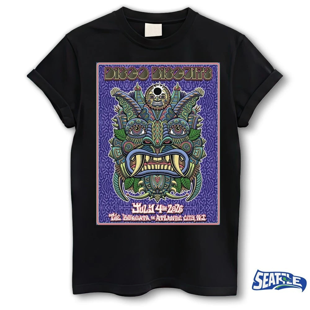 Official The Disco Biscuits Atlantic City New Jersey Borgata On July 4 2026 Poster t-shirt