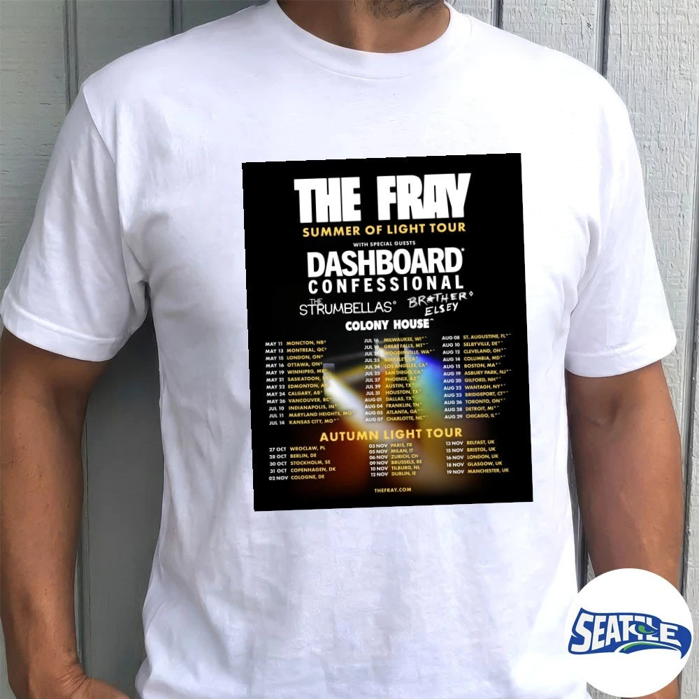Official The Fray Summer Of Light Tour Colony House Autumn Light Tour 2026 Poster t-shirt