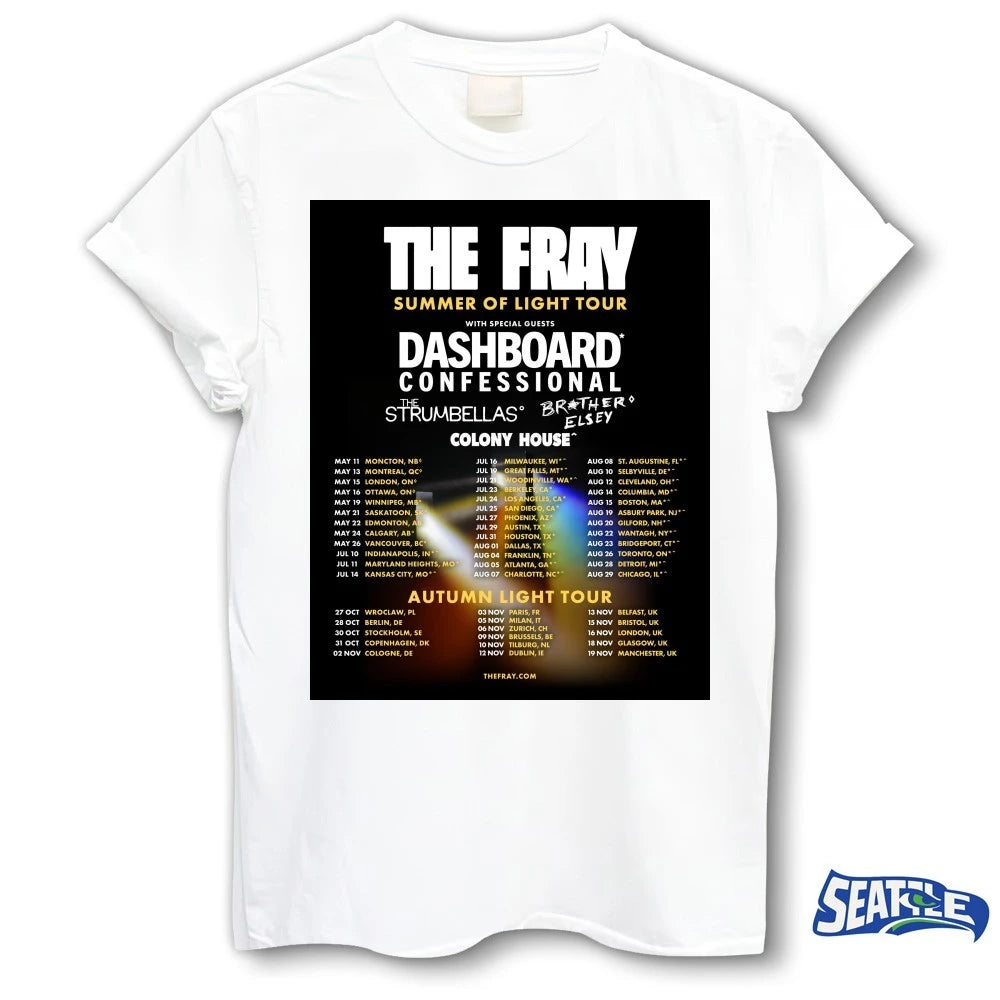 Official The Fray Summer Of Light Tour Colony House Autumn Light Tour 2026 Poster t-shirt