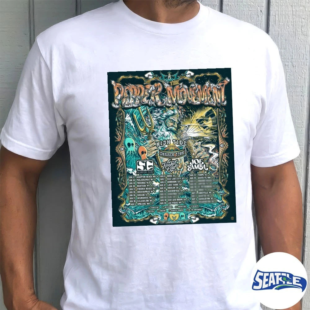 Official The Movement and Pepper High Tide Summer Tour 2026 Poster t-shirt