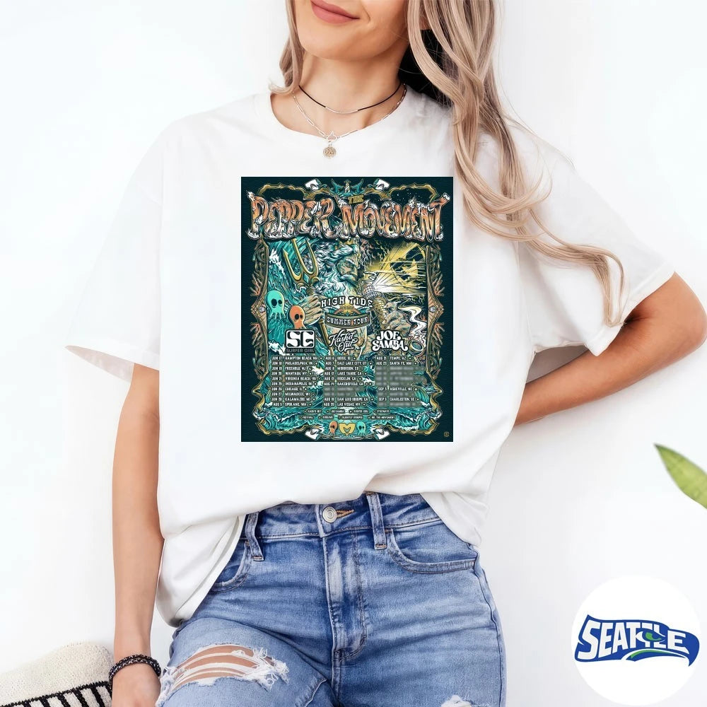 Official The Movement and Pepper High Tide Summer Tour 2026 Poster t-shirt