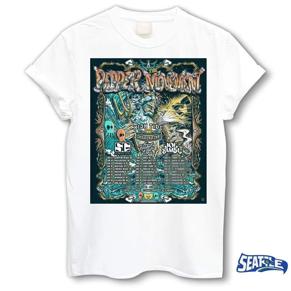 Official The Movement and Pepper High Tide Summer Tour 2026 Poster t-shirt