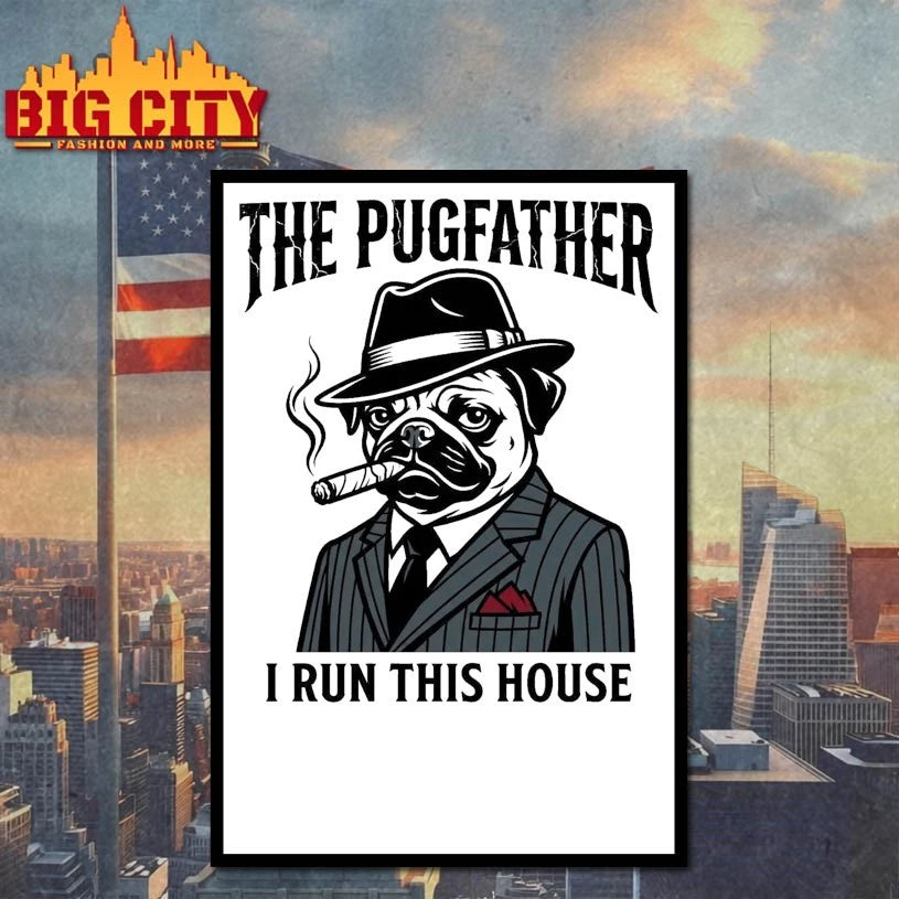 Official The Pugfather I run this house T-shirt