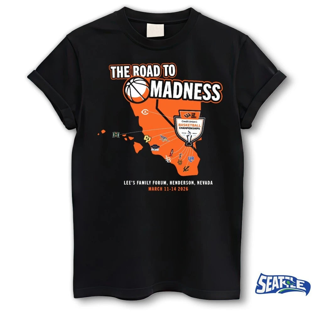 Official The Road to Madness Lee’s Family Forum Henderson NV Henderson Basketball 2026 t-shirt