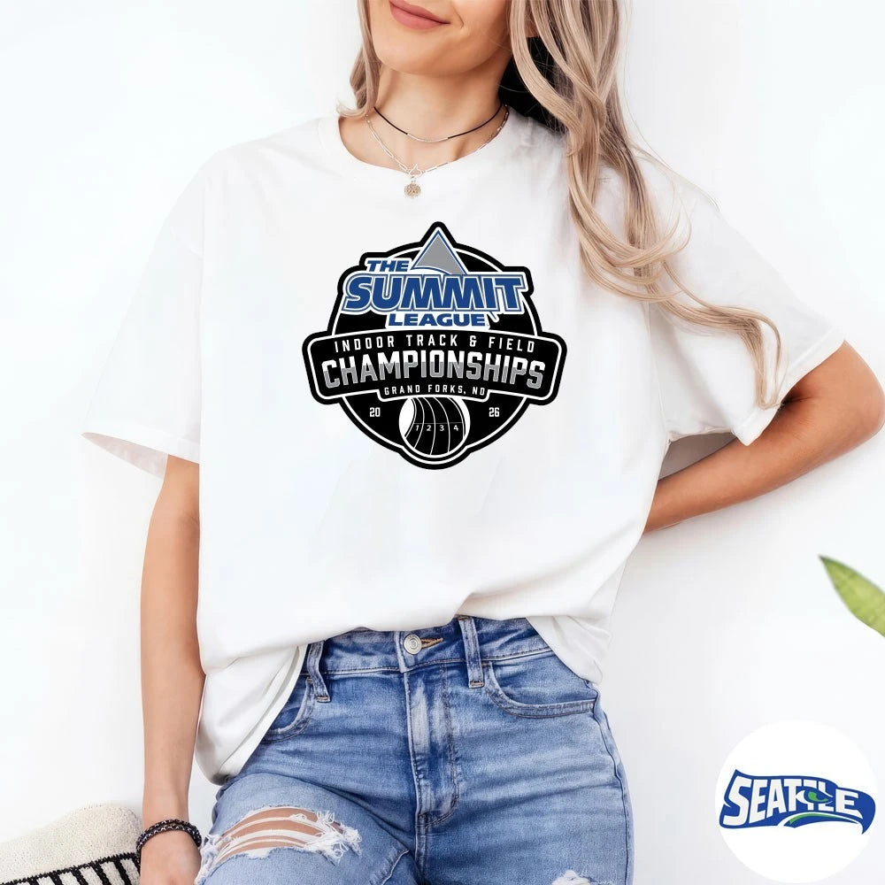 Official The Summit League Indoor Track &amp; Field Championships Grand Forks ND 2026 t-shirt