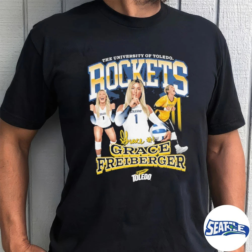 Official The University Of Toledo Rockets Grace Freiberger Illustrated 2026 t-shirt