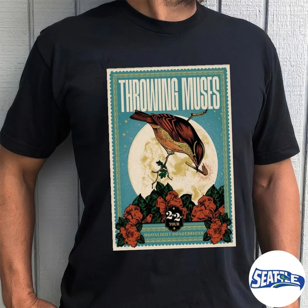 Official Throwing Muses Moonlight Concessions 2026 Tour Poster t-shirt
