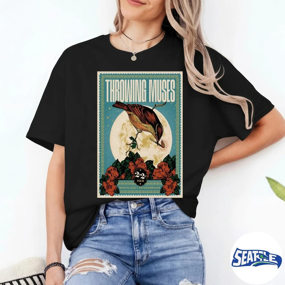 Official Throwing Muses Moonlight Concessions 2026 Tour Poster t-shirt