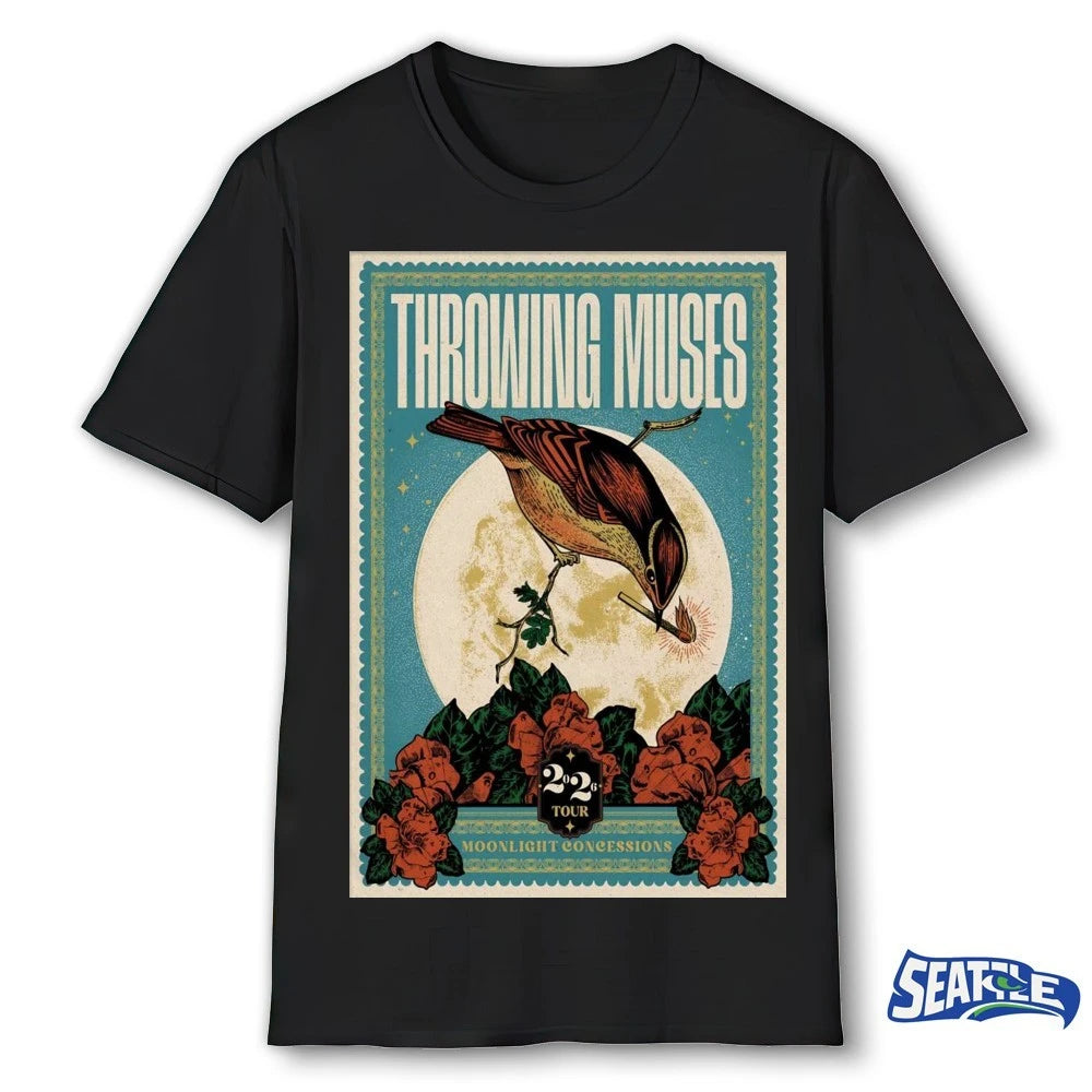 Official Throwing Muses Moonlight Concessions 2026 Tour Poster t-shirt