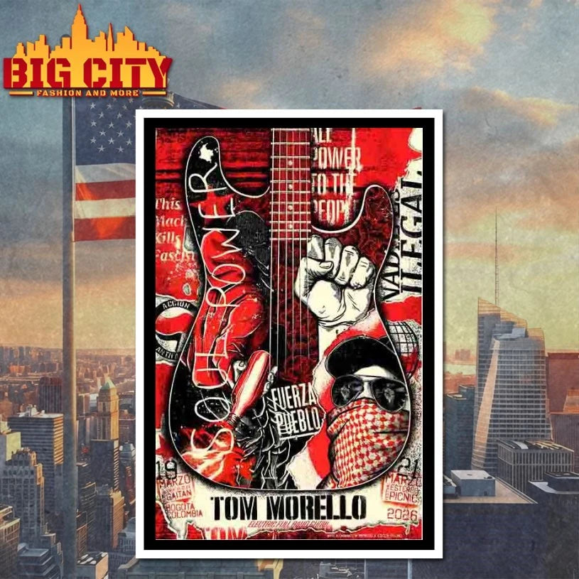 Official Tom Morello Tour In Bogota, Colombia 3-19-2026 Poster T-shirt