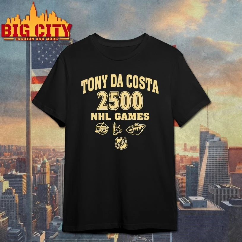 Official Tony Da Costa 2500 NHL Games logo T-shirt