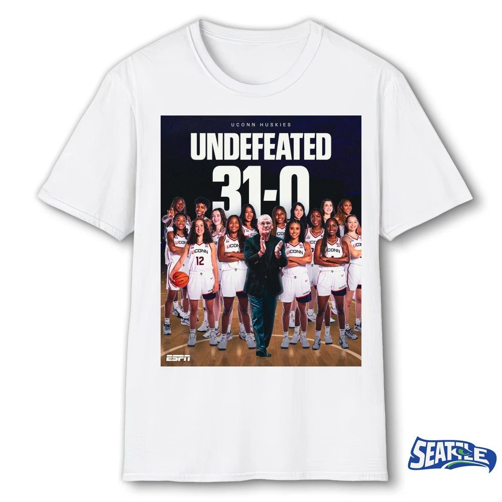Official Uconn Huskies Regular Season Champions Undefeated 31-0 Poster t-shirt