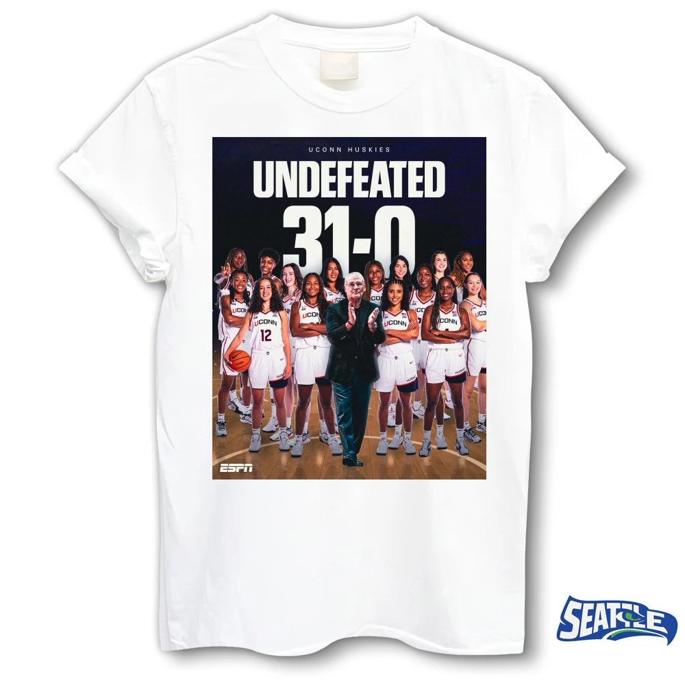 Official Uconn Huskies Regular Season Champions Undefeated 31-0 Poster t-shirt