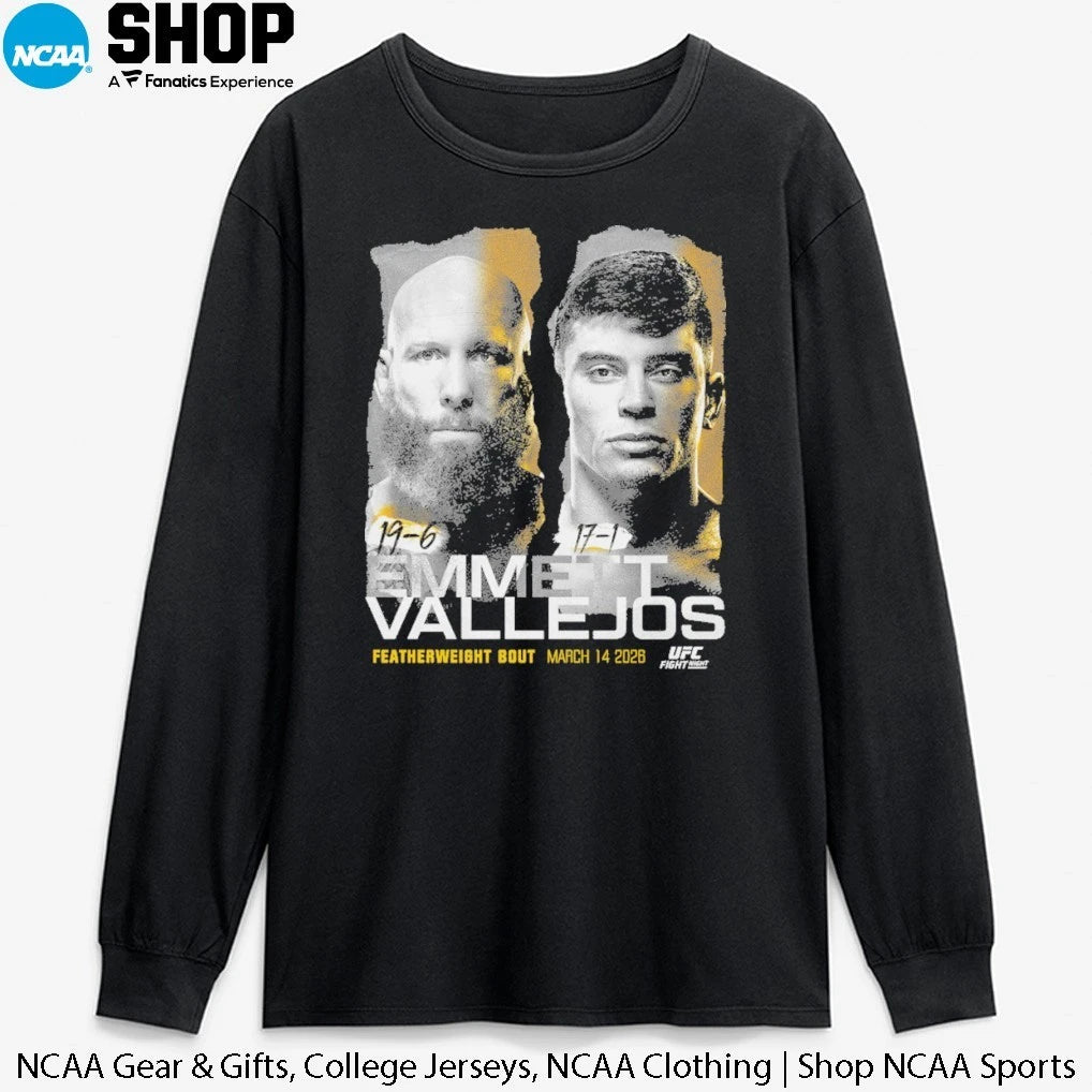 Official UFC Fight Night Josh Emmett Vs. Kevin Vallejos Featherweight Bout March 14 2026 Match Up T-Shirt