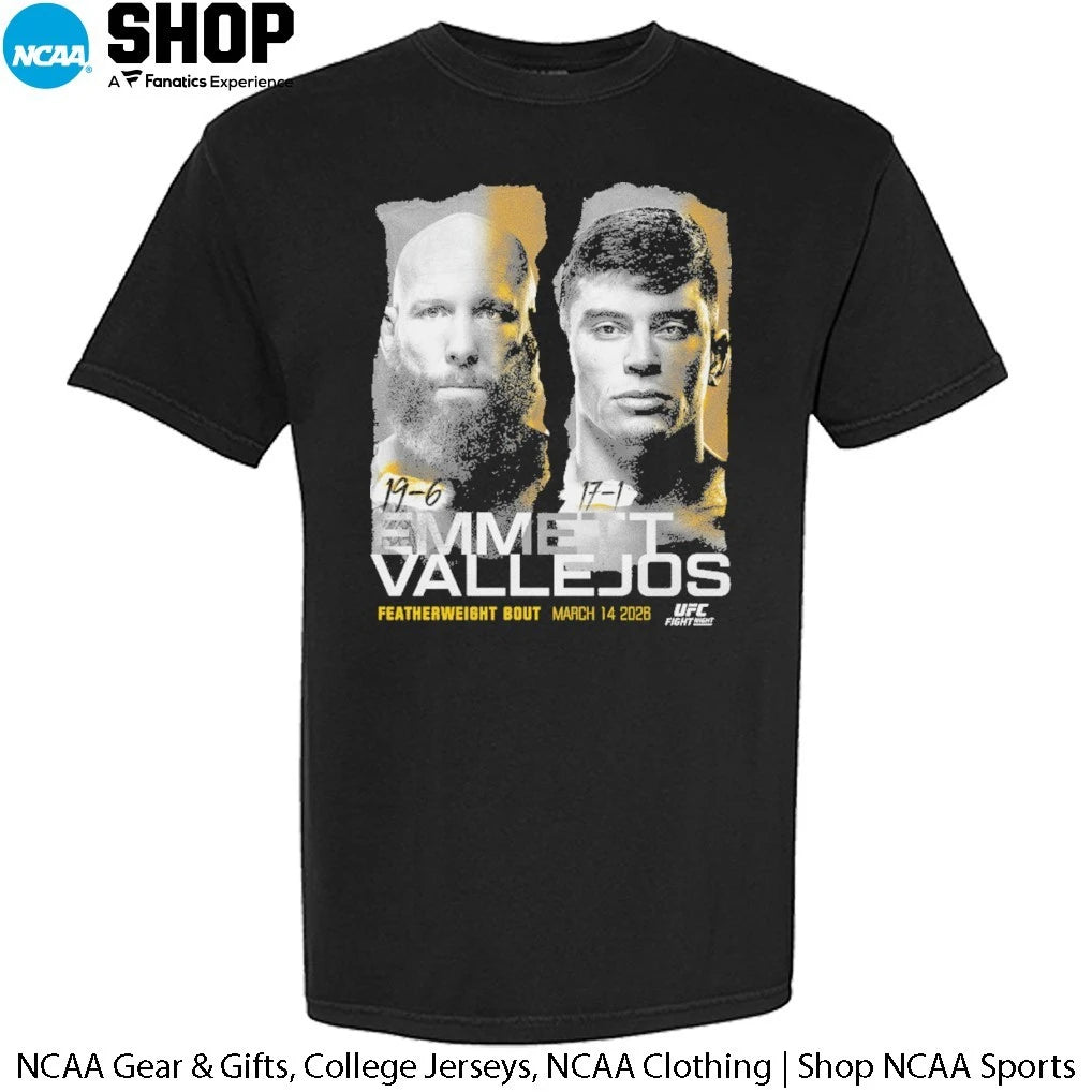Official UFC Fight Night Josh Emmett Vs. Kevin Vallejos Featherweight Bout March 14 2026 Match Up T-Shirt