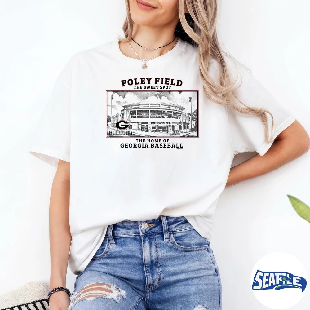 Official UGA Baseball Foley Field The Sweet Spot The Home Of Georgia Baseball t-shirt