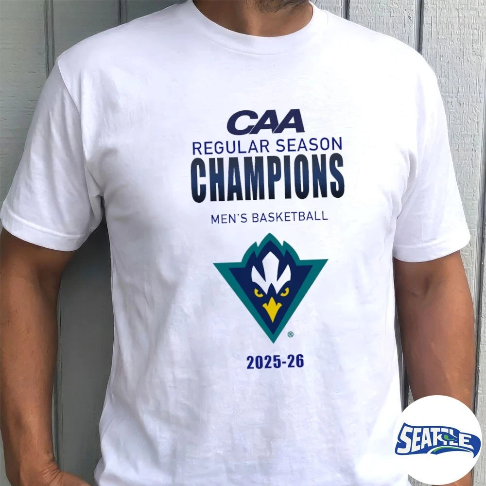 Official UNCW Seahawks CAA Regular Season Champions Men’s Basketball 2025-26 t-shirt