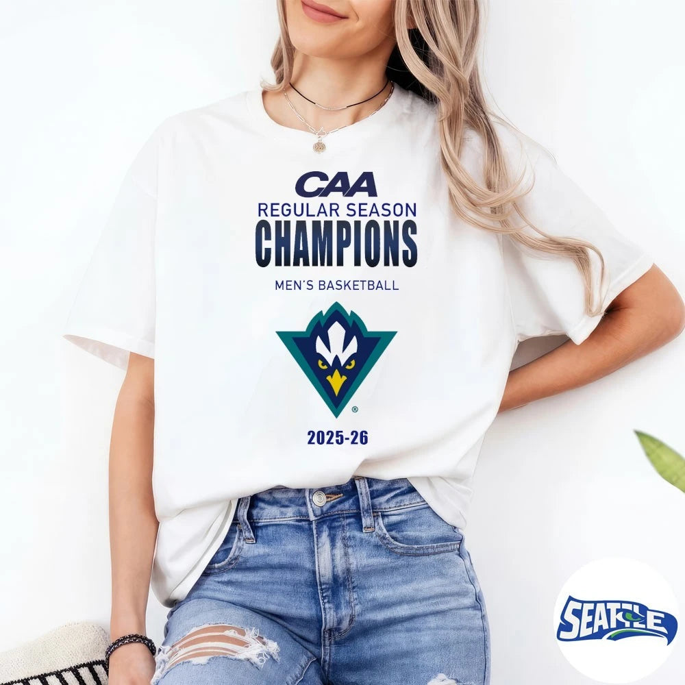 Official UNCW Seahawks CAA Regular Season Champions Men’s Basketball 2025-26 t-shirt