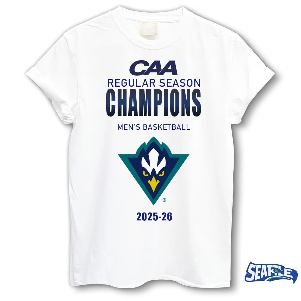 Official UNCW Seahawks CAA Regular Season Champions Men’s Basketball 2025-26 t-shirt