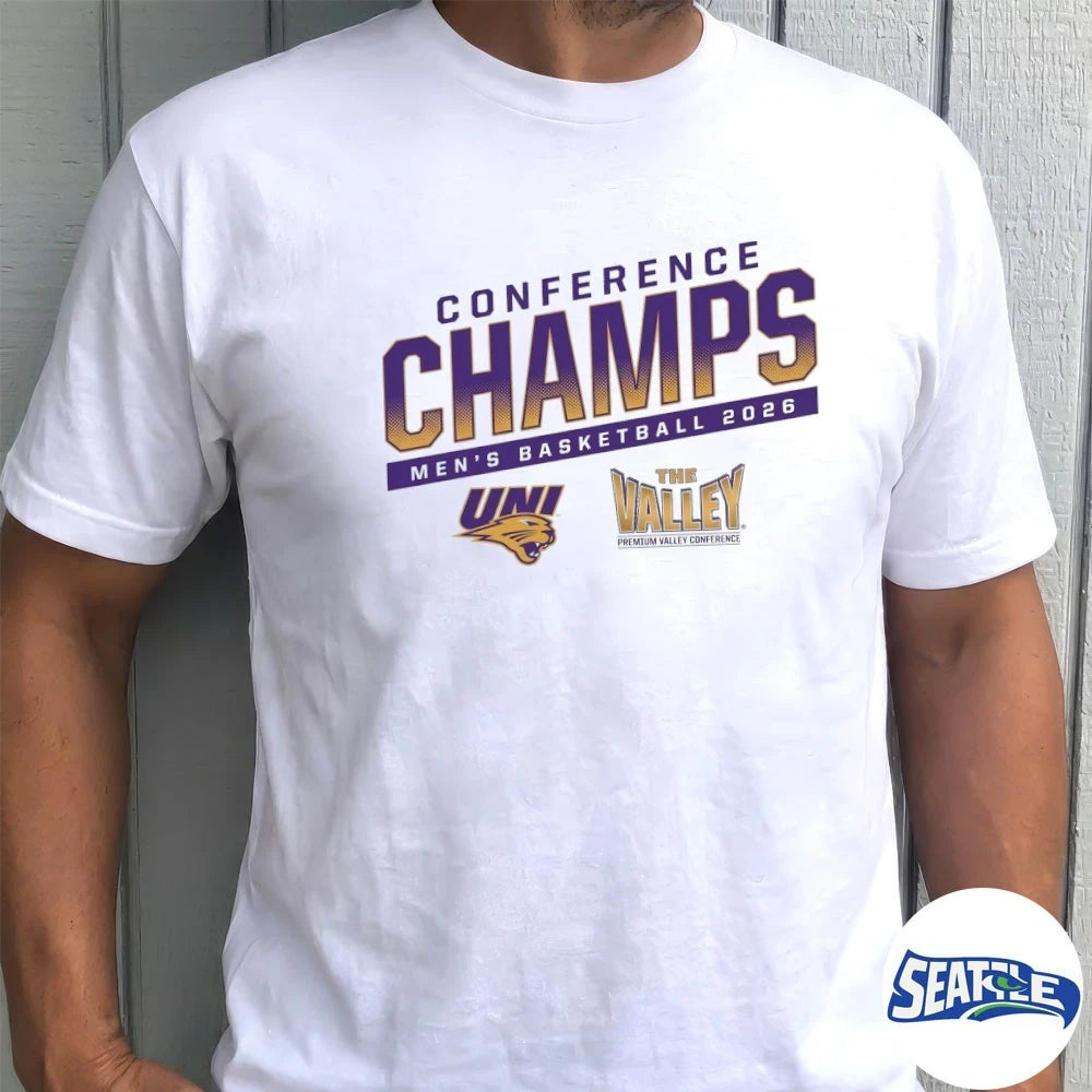 Official UNI Men’s Basketball 2026 Conference Champs t-shirt
