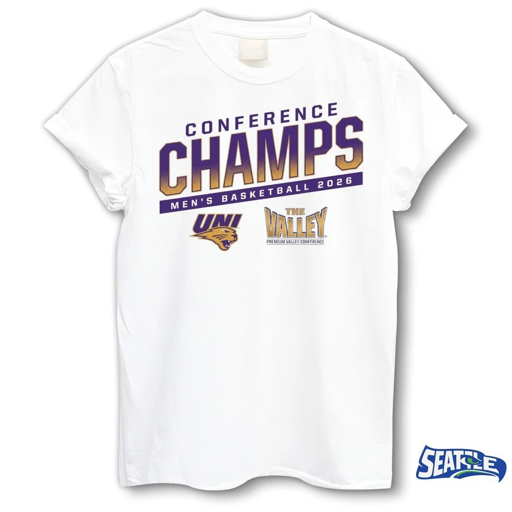 Official UNI Men’s Basketball 2026 Conference Champs t-shirt