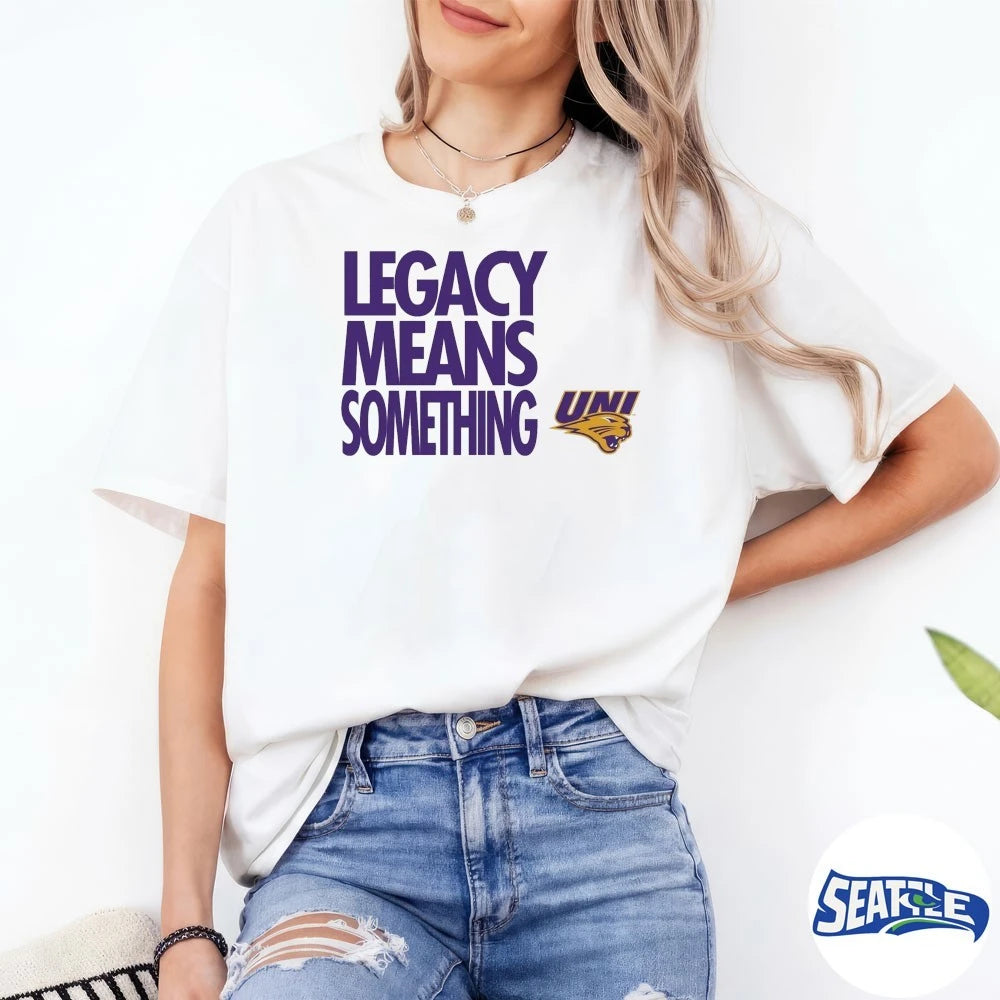 Official UNI Men’s Basketball Legacy Means Something 2026 t-shirt
