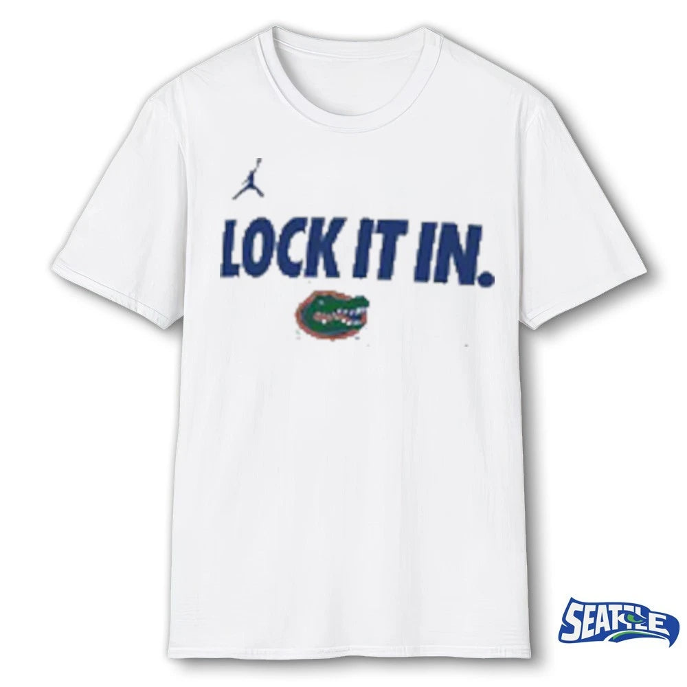 Official University of Florida Basketball Lock It In 2026 Bench t-shirt