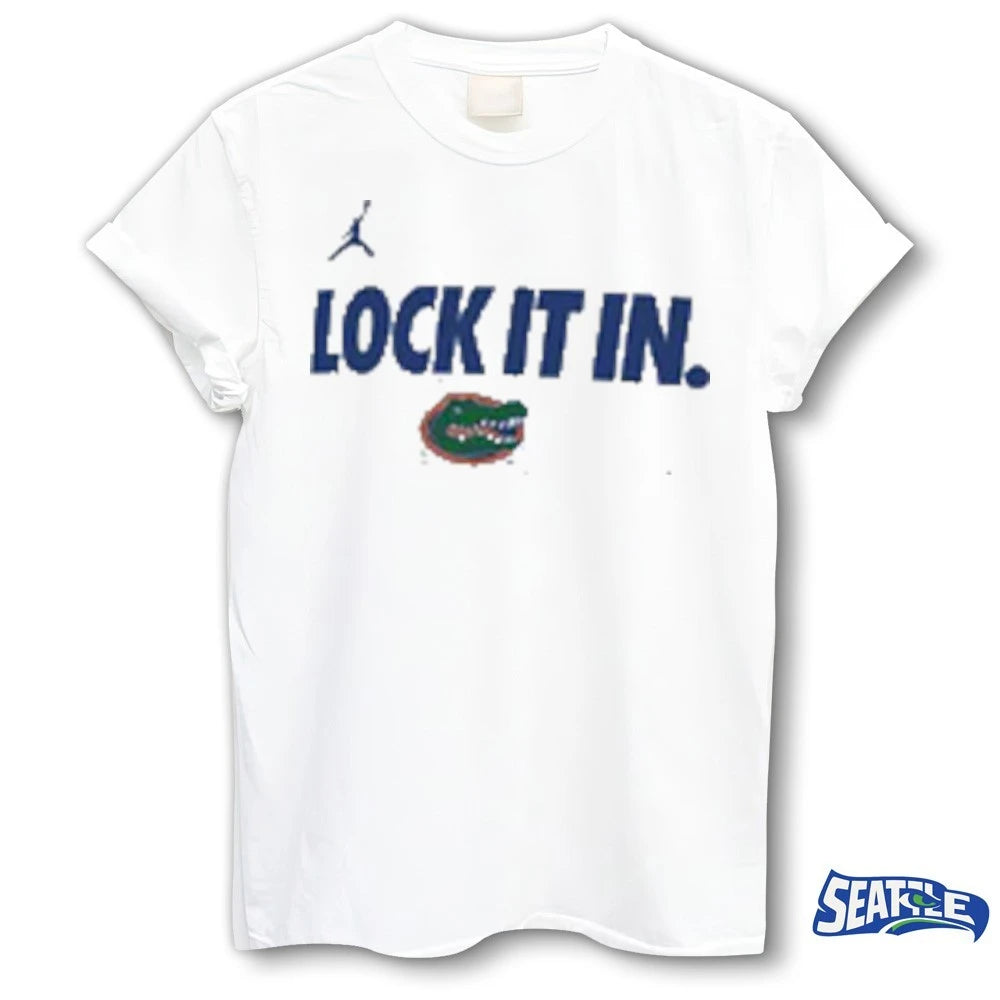 Official University of Florida Basketball Lock It In 2026 Bench t-shirt