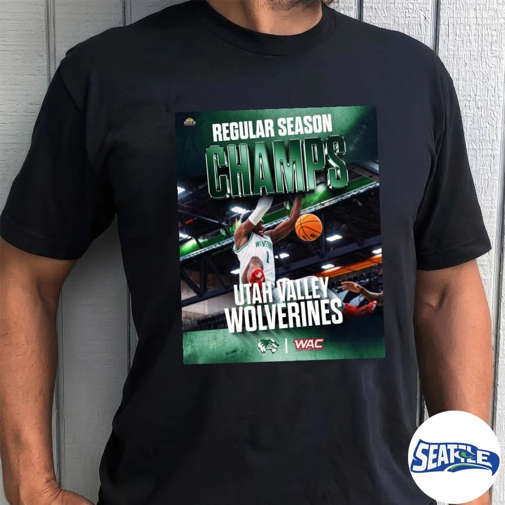 Official Utah Valley Wolverines Clinches Wac Regular Season Champs Poster t-shirt
