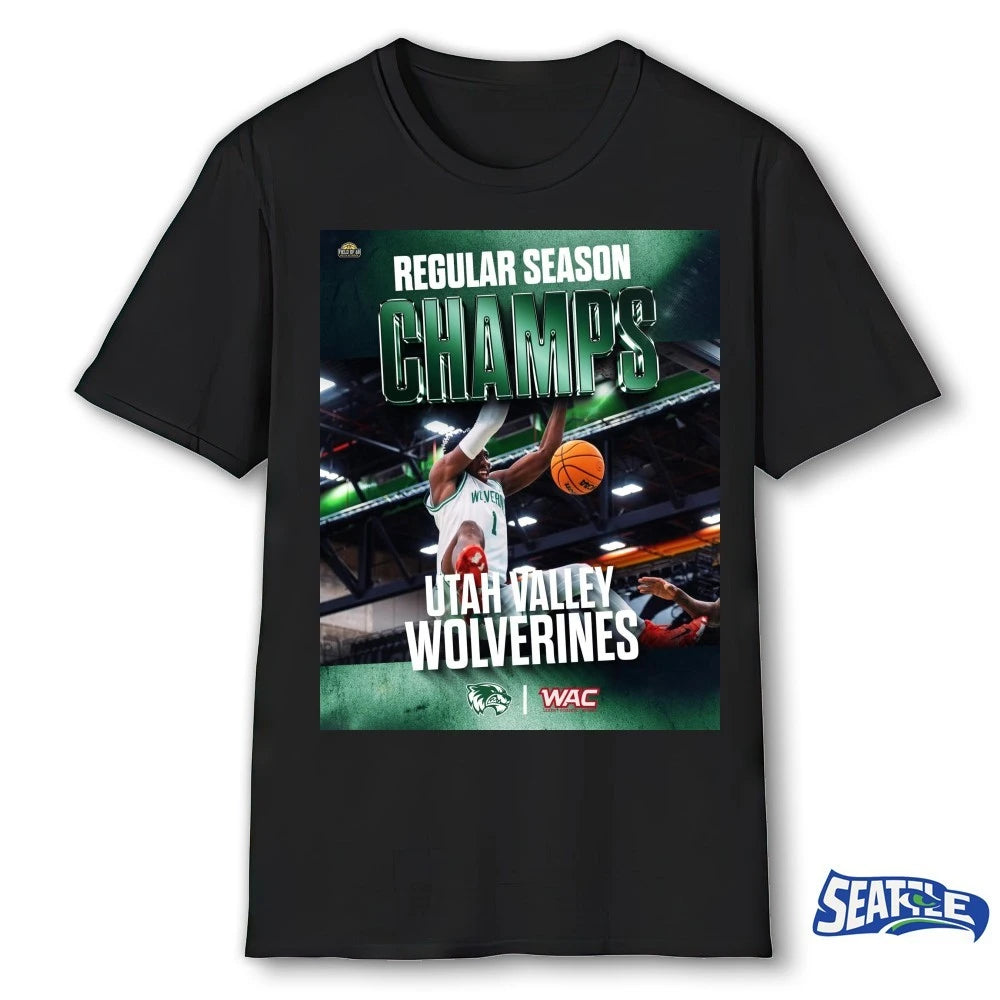 Official Utah Valley Wolverines Clinches Wac Regular Season Champs Poster t-shirt