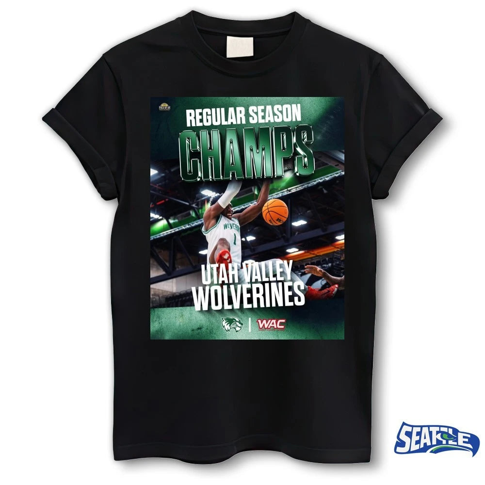 Official Utah Valley Wolverines Clinches Wac Regular Season Champs Poster t-shirt