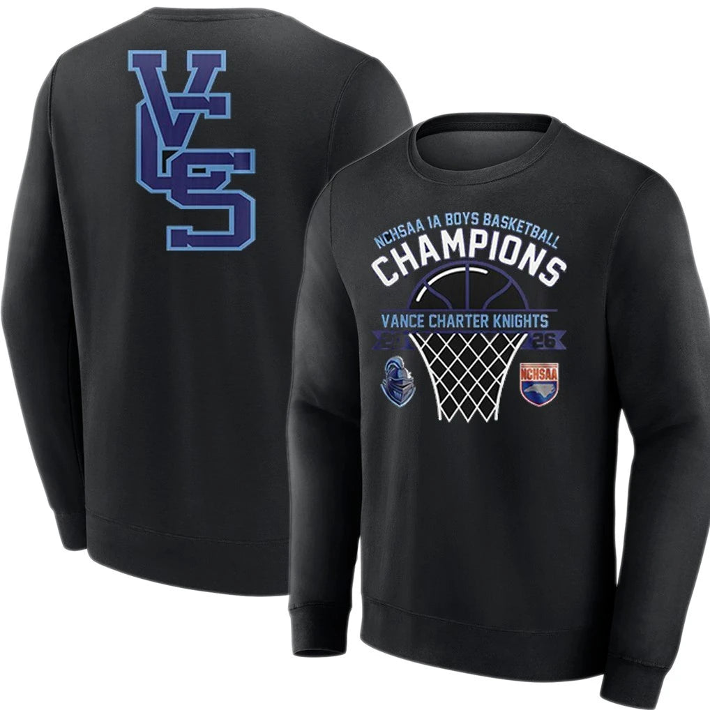 Official Vance Charter Knights 2026 NCHSAA 1A Boys Champions T-Shirt