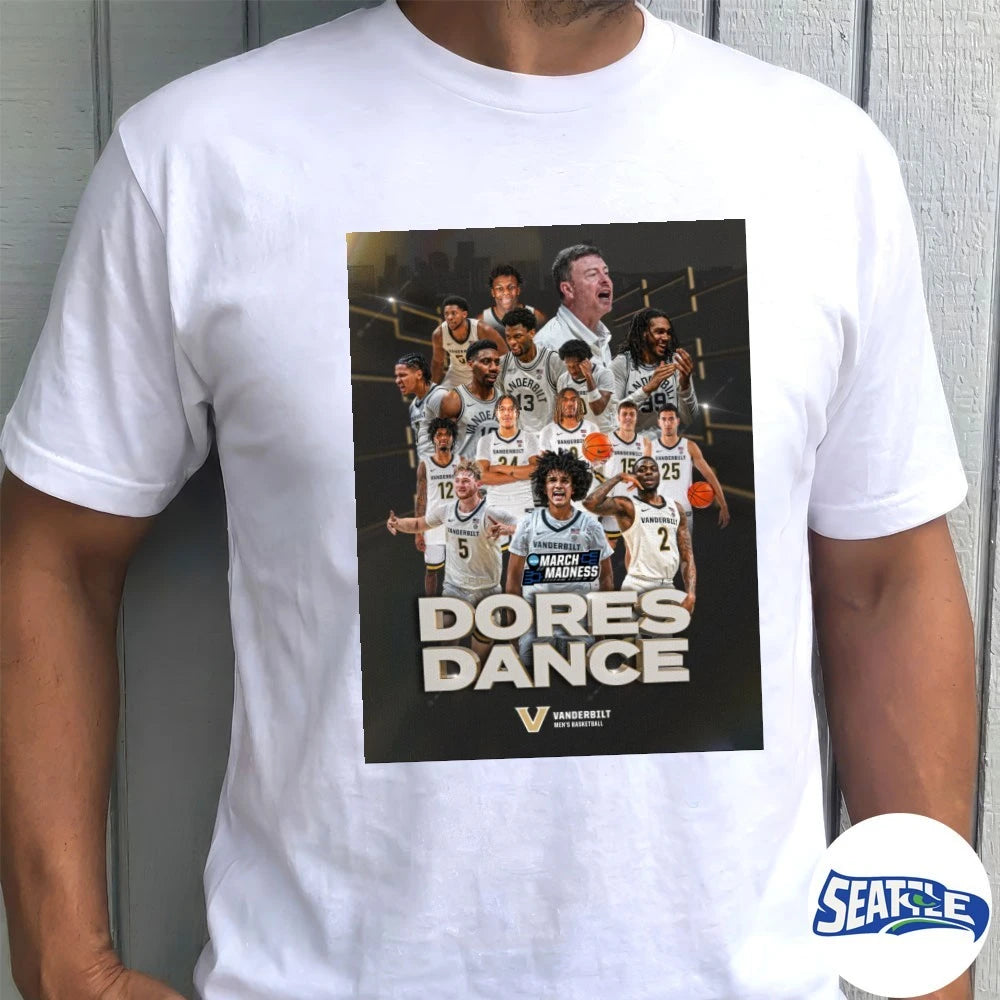Official Vanderbilt Commodores Men’s Basketball 2026 March Madness Dores Dance Poster t-shirt