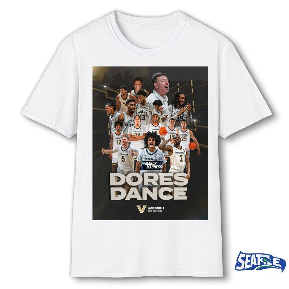 Official Vanderbilt Commodores Men’s Basketball 2026 March Madness Dores Dance Poster t-shirt