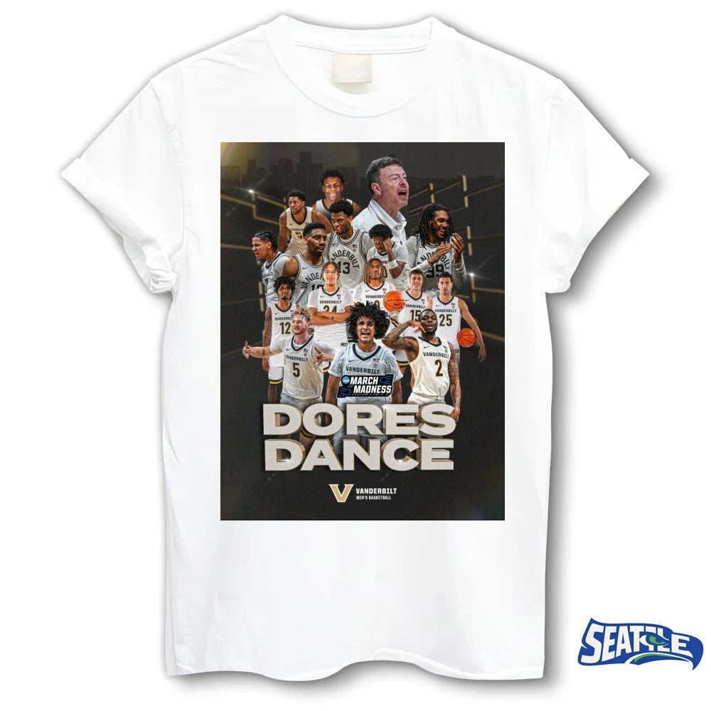 Official Vanderbilt Commodores Men’s Basketball 2026 March Madness Dores Dance Poster t-shirt
