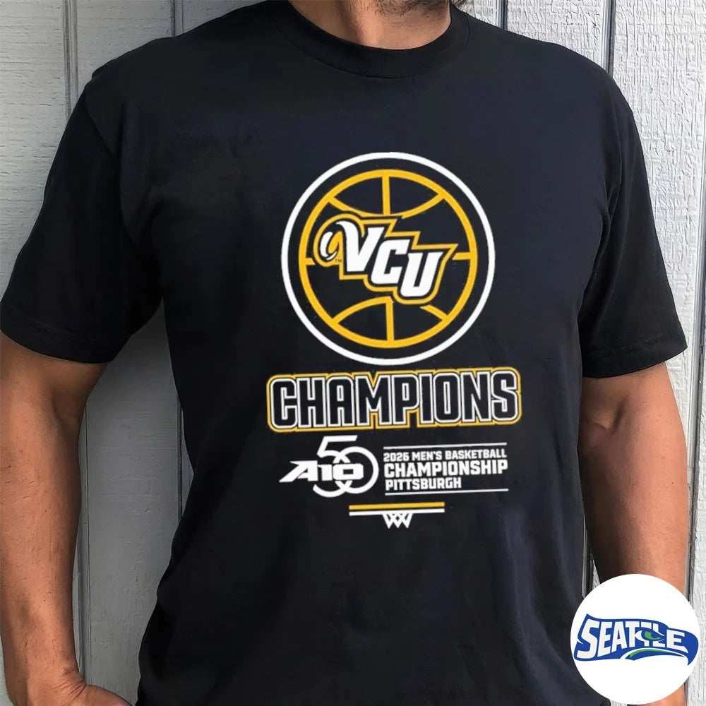 Official VCU Atlantic 10 Championship 2026 Men’s Basketball Championship Pittsburgh t-shirt