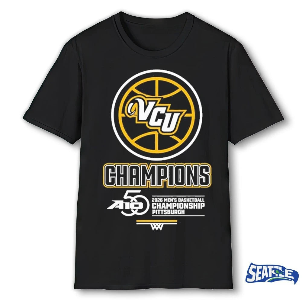 Official VCU Atlantic 10 Championship 2026 Men’s Basketball Championship Pittsburgh t-shirt